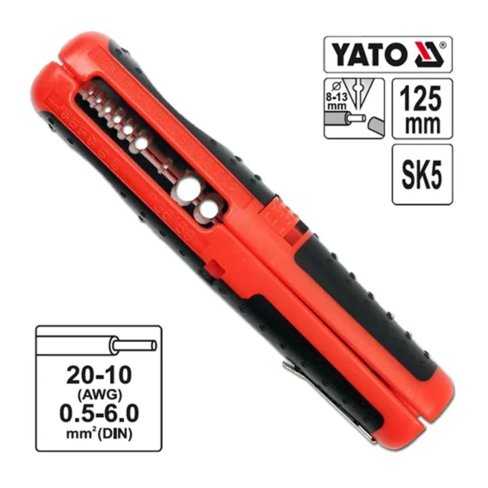 ALICATE PELACABLE 0.5 A 6MM YATO 
