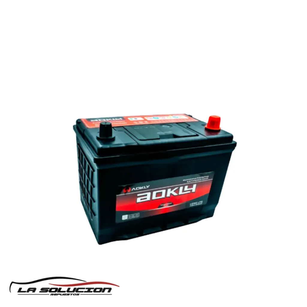 BATERIA 60 AMPERES AOKLY CCA600 POSITIVO DERECHO C/PESTAÑA (SMF-86-610L)
