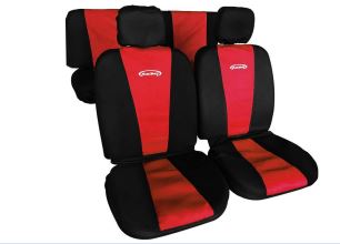 [24374] CUBRE ASIENTO NEGRO/ROJO