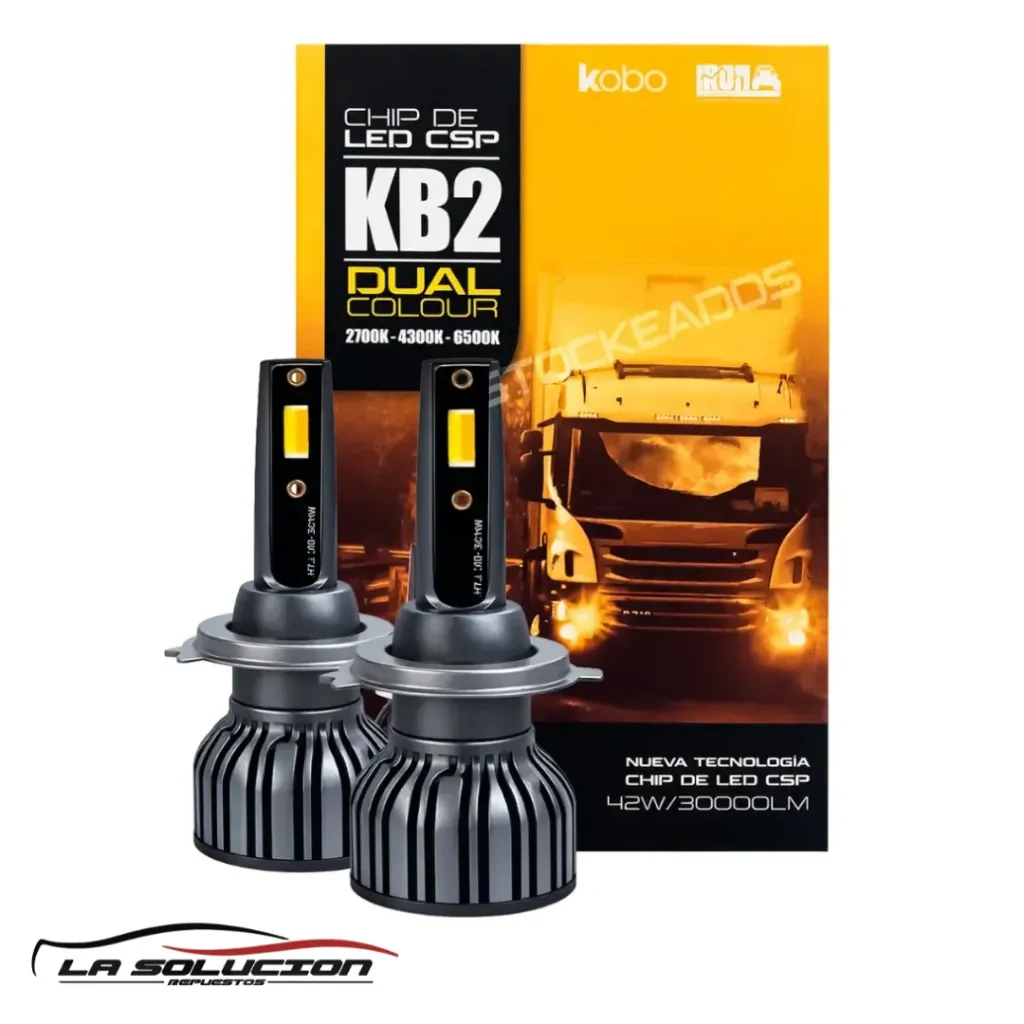 KIT LED H-4 KB2 DUAL AMARILLA-BLANCO 12/24VOLTS