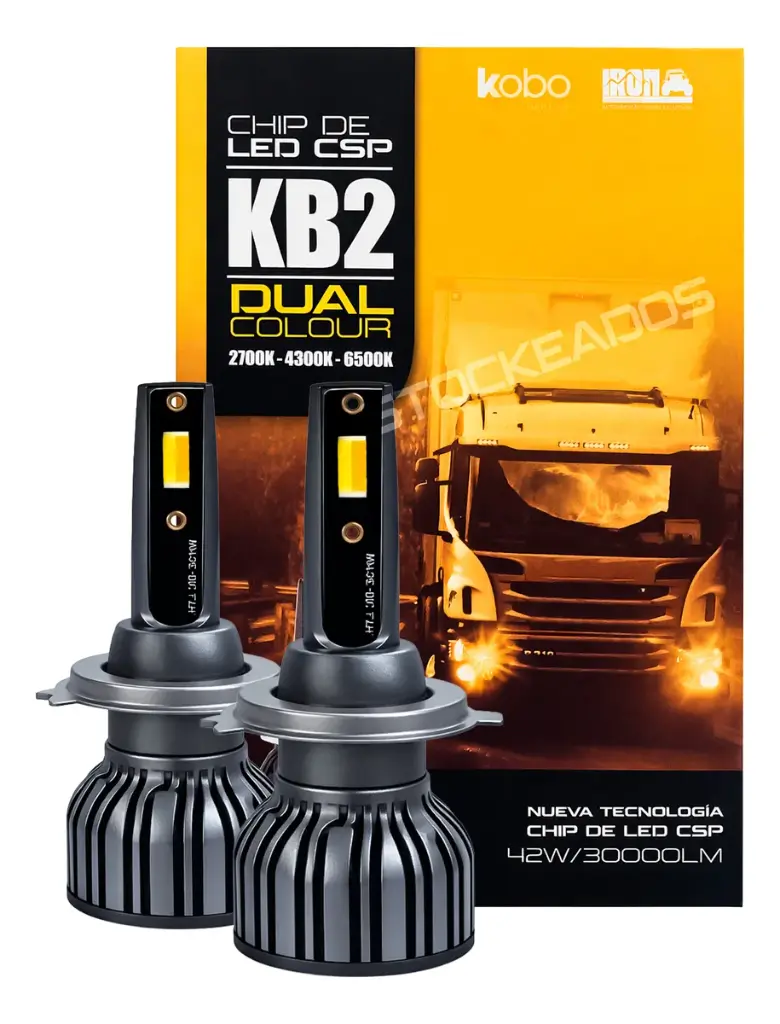 KIT LED H-11 KB2 12/24VOLTS DUAL AMARILLA-BLANCO