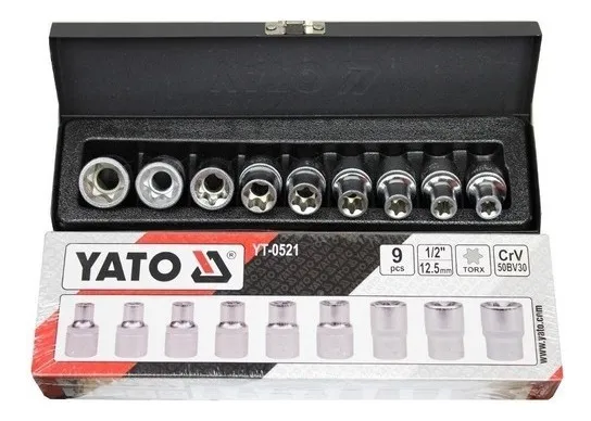 SET DADOS TORX HEMBRA 1/2 9PCS YATO