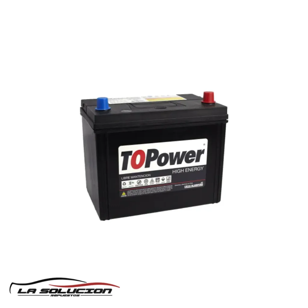 [24883] BATERIA 60 AMPERES TOPOWER 510 CCA POSITIVO DERECHO TP55D23L