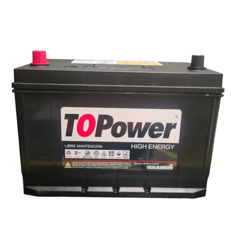 BATERIA 60 AMPERES TOPOWER 510 CCA POSITIVO IZQUIERDO T55D23R