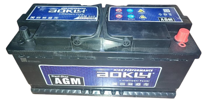 BATERIA 105 AMPERES AOKLY 890 CCA POSITIVO DERECHO CON PESTAÑA (AGM L6)