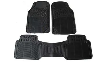 SET PISO GOMA 3 PIEZAS NEGRO