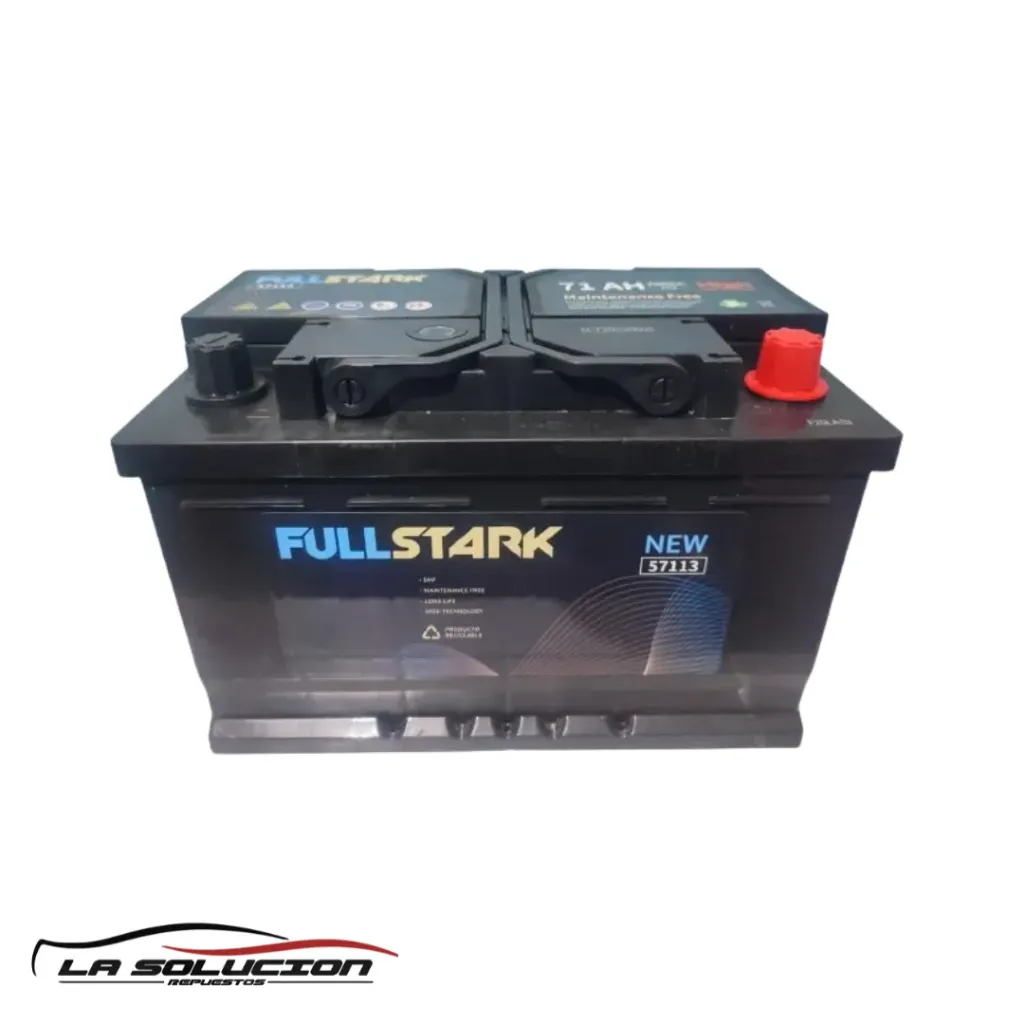 [25173] BATERIA 70 AMPERES FULLSTARK 620 CCA POSITIVO DERECHO CON PESTAÑA S57113/S56638 (71 AMPERES)