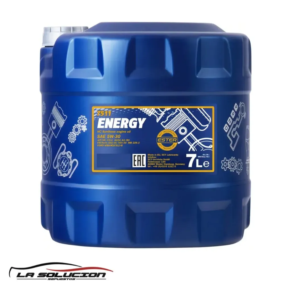 ACEITE 5W30 MANNOL ENERGY PREMIUM ACEA C3 7 LITROS