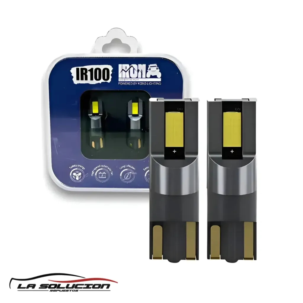 [25264] PAR AMPOLLETAS ULTRA LED T10 W5W -25W 3400LM LUZ BLANCA 12V IR100 IRON