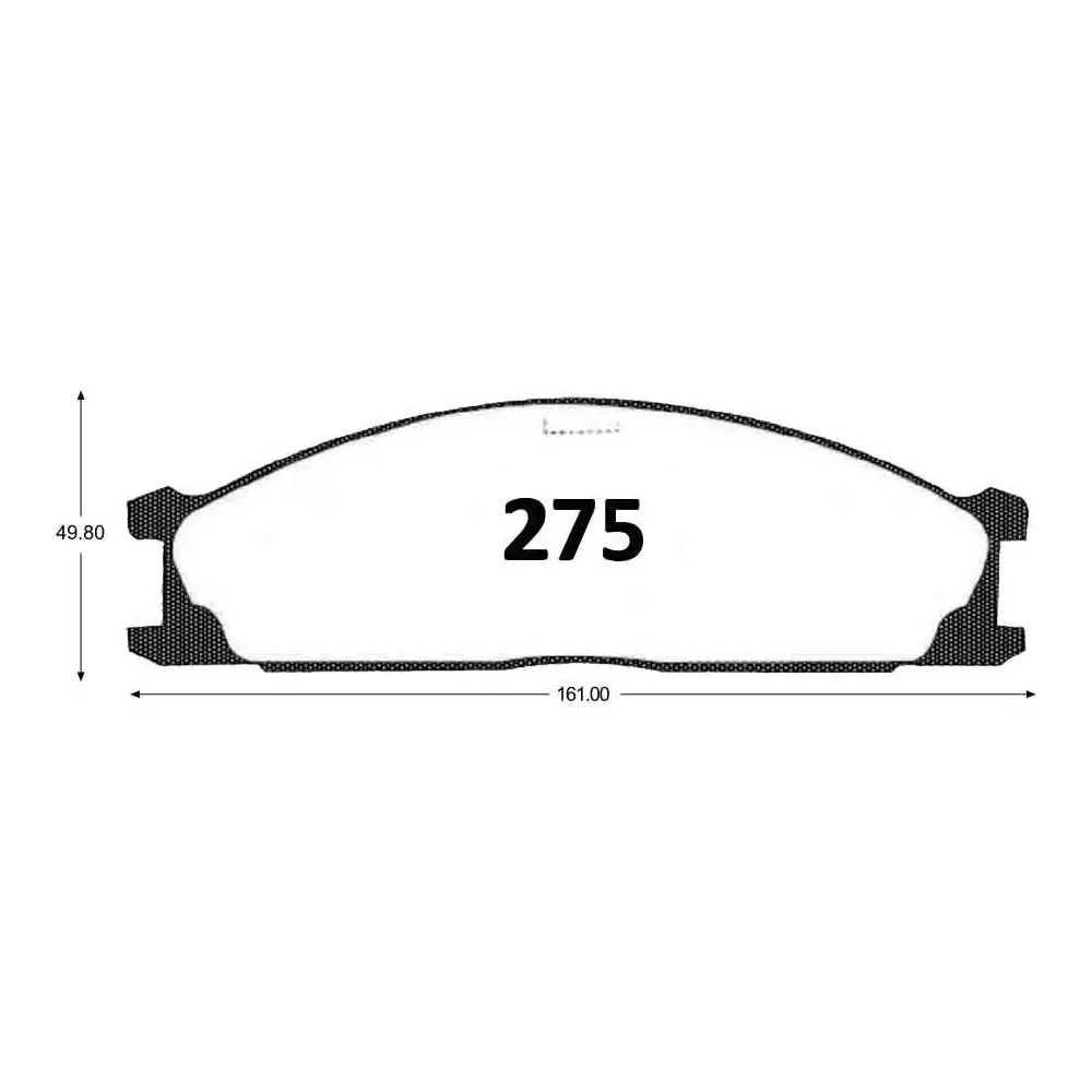 PASTILLA FRENO NISSAN D21/D21 4WD/TERRANO 86> 160.9MM (DOBLE) POWER STOP TW UB 2C3