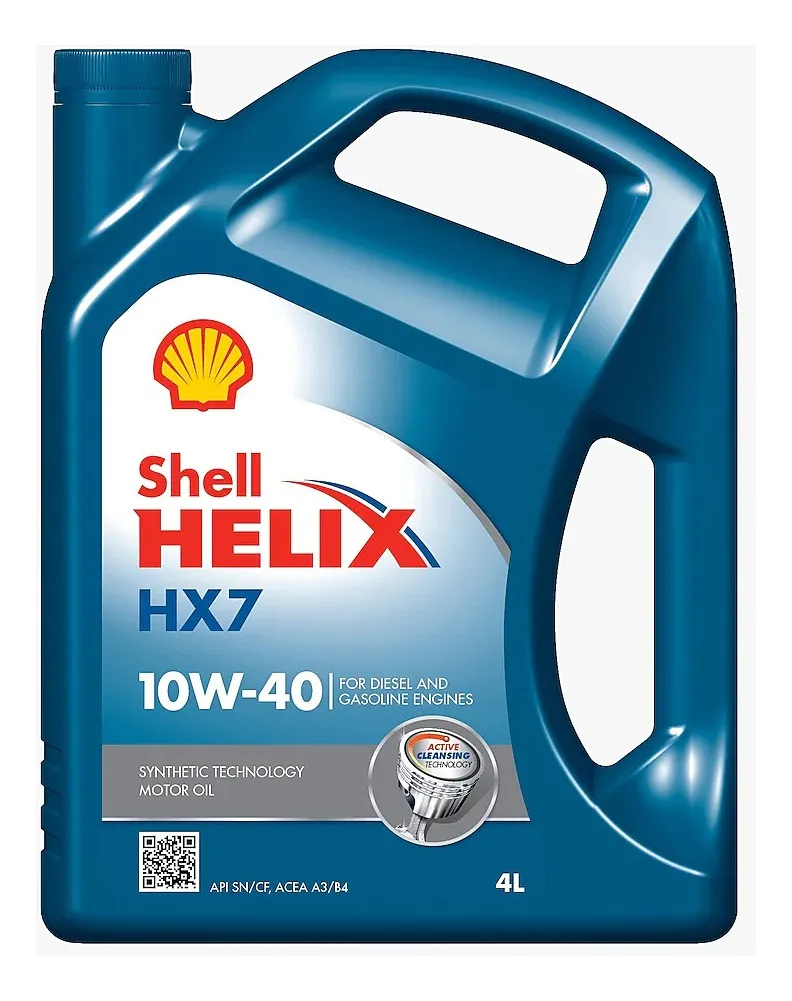 ACEITE SHELL 10W40 4L HELIX HX7 AZUL EUROPA DIESEL-GASOLINA
