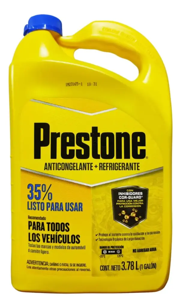 ANTICONGELANTE VERDE PRESTONE -20 GRADOS 35%