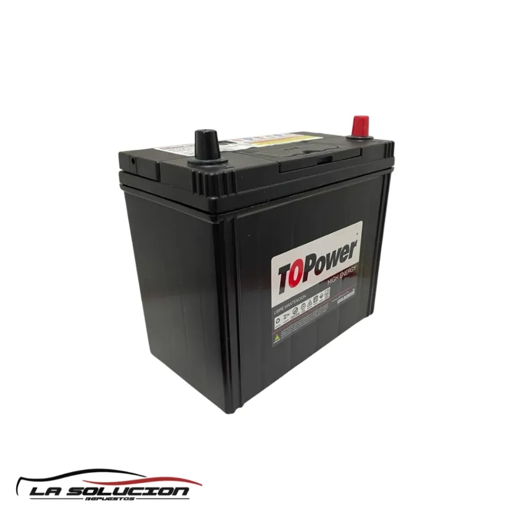 [2491] BATERIA 45 AMPERES TOPOWER POSITIVO DERECHO  DELGADO (1 LUCAS PREMIUM)