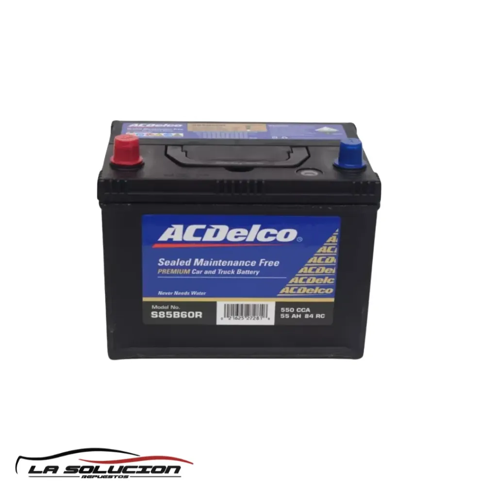 BATERIA 55 AMPERES ACDELCO S85B60R POSITIVO IZQUIERDO 550CCA COLORADO
