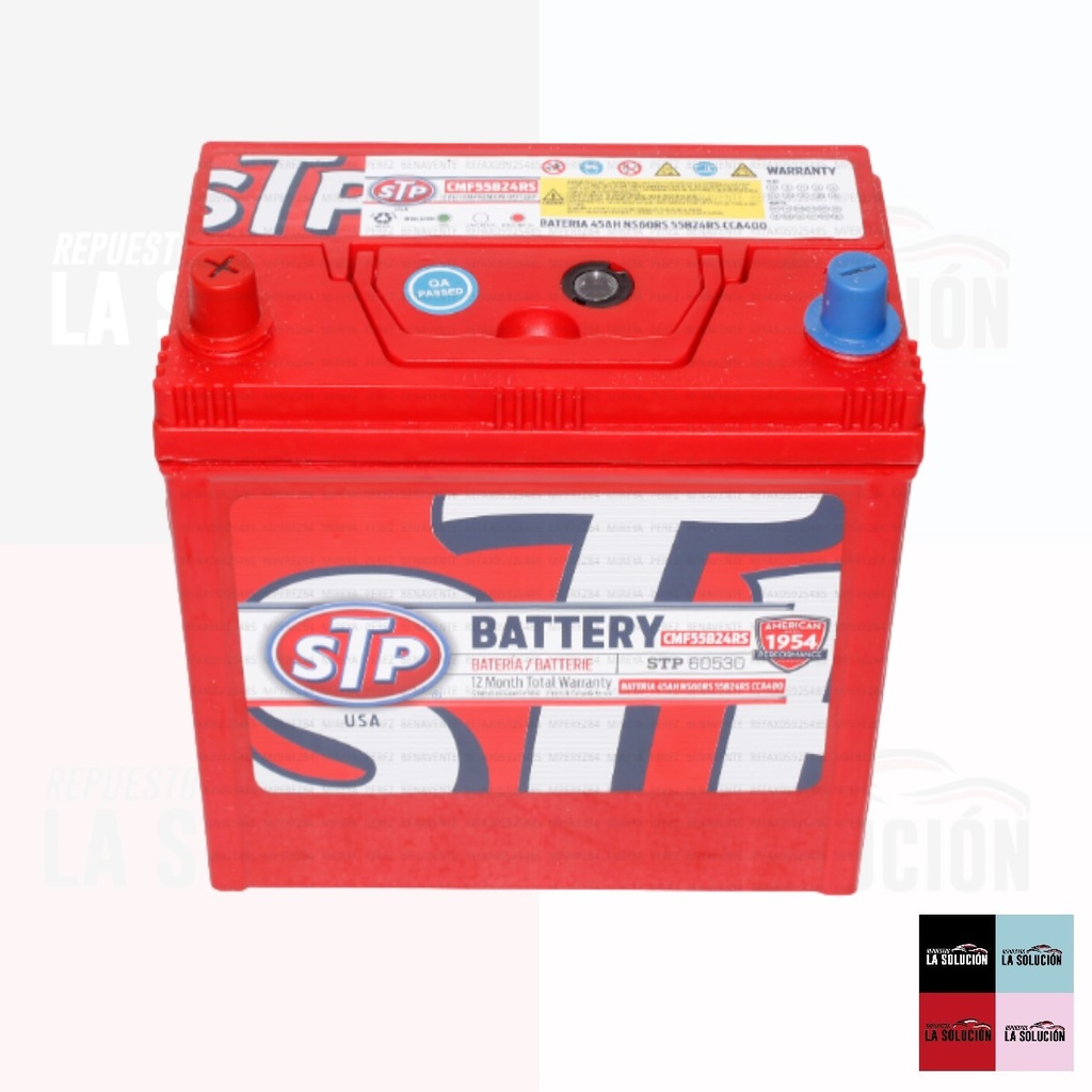 BATERIA 45 AMPERES STP POSITIVO IZQUIERDO GRUESO 55B24RS NS60S
