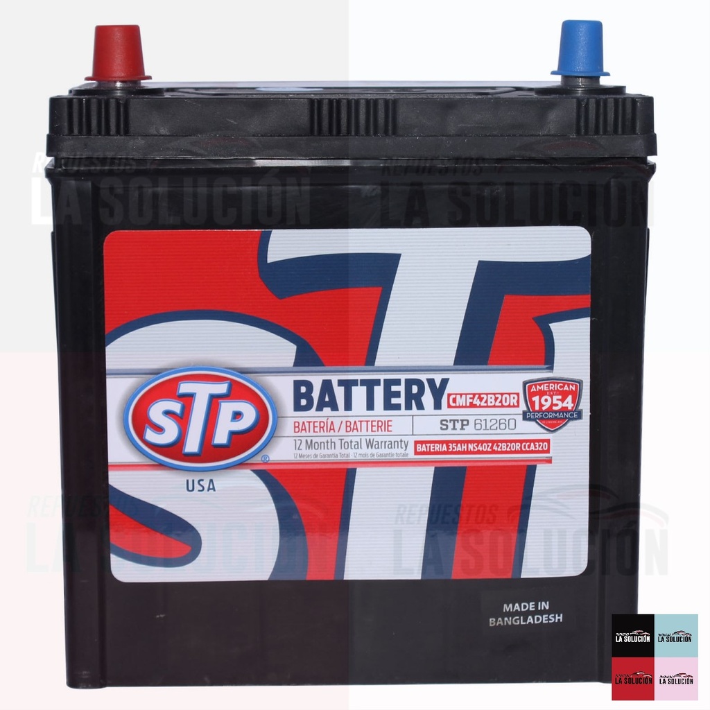 BATERIA 35 AMPERES STP IZQUIERDO