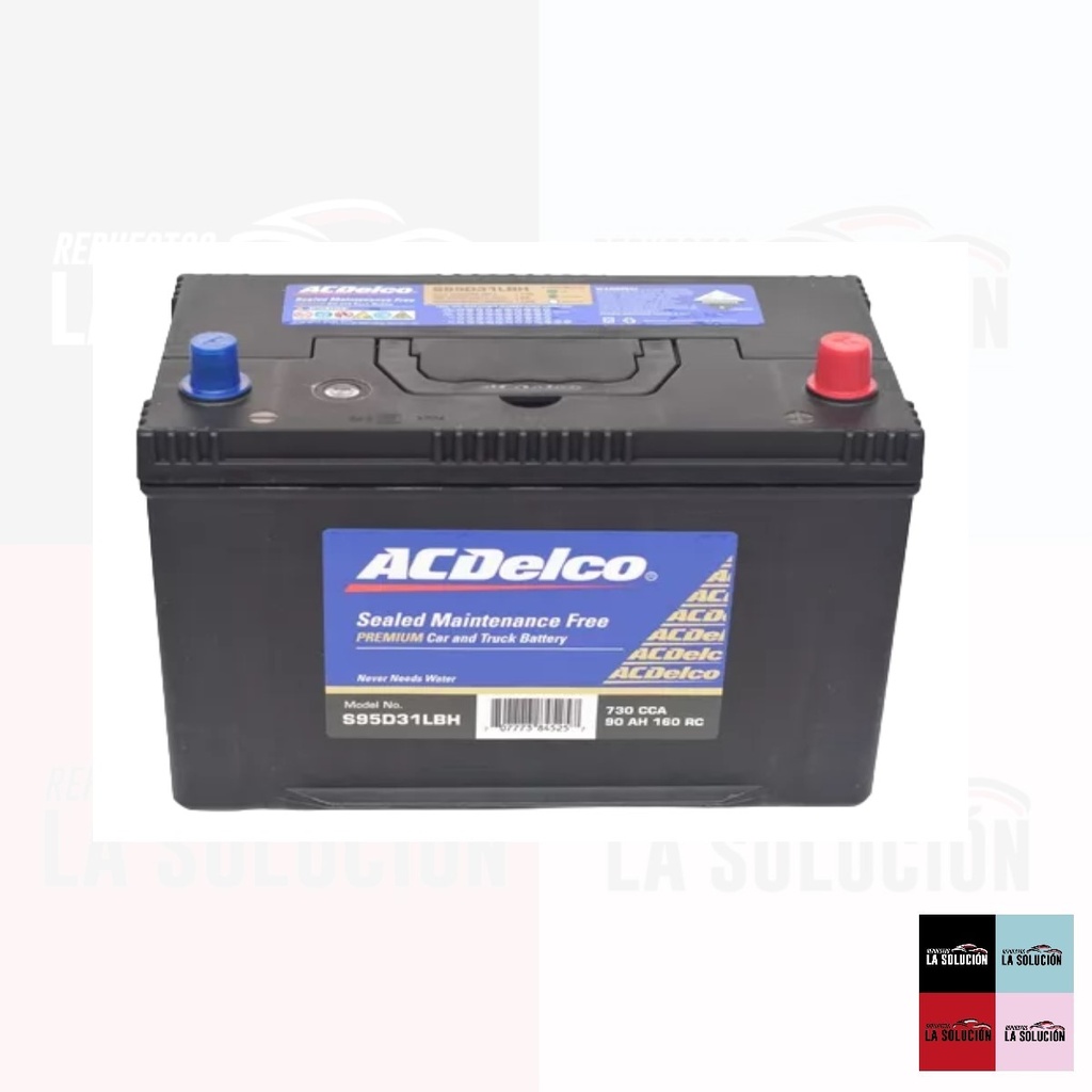 BATERIA 90 AMPERES AC DELCO 730 CCA POSITIVO DERECHO