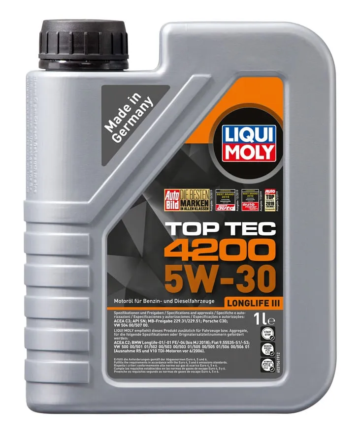 ACEITE LIQUI MOLY 5W30 1LT TOP TEC 4200 NEW GENERATION DPF UB00