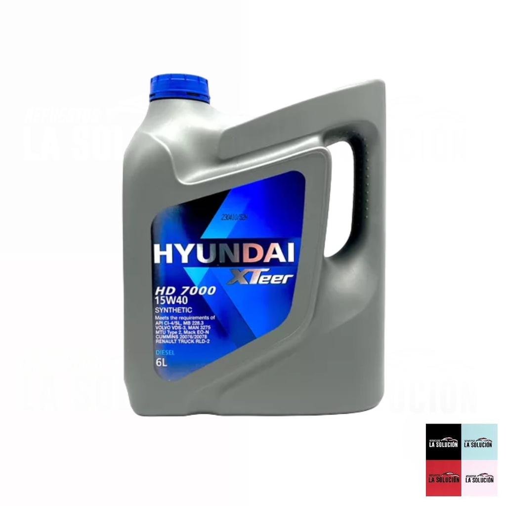 ACEITE HYUNDAI 15W40 6L HD7000 UB00