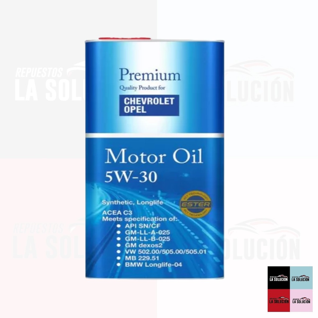 [4793] ACEITE FANFARO 5W30 CHEVROLET OPEL 5L BENCINA/DIESEL UB00