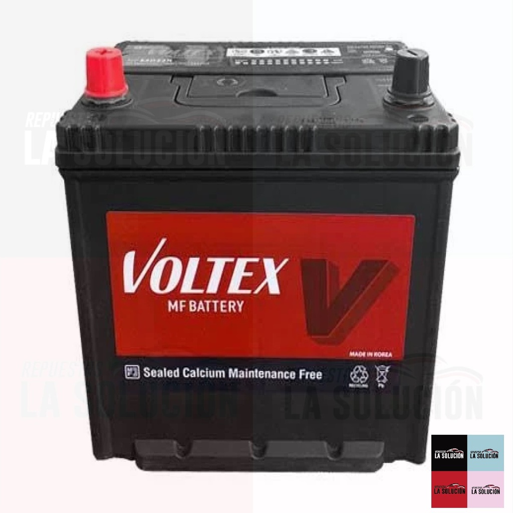 BATERIA 60 AMPERES VOLTEX 55D23R 550CCA IZQUIERDO