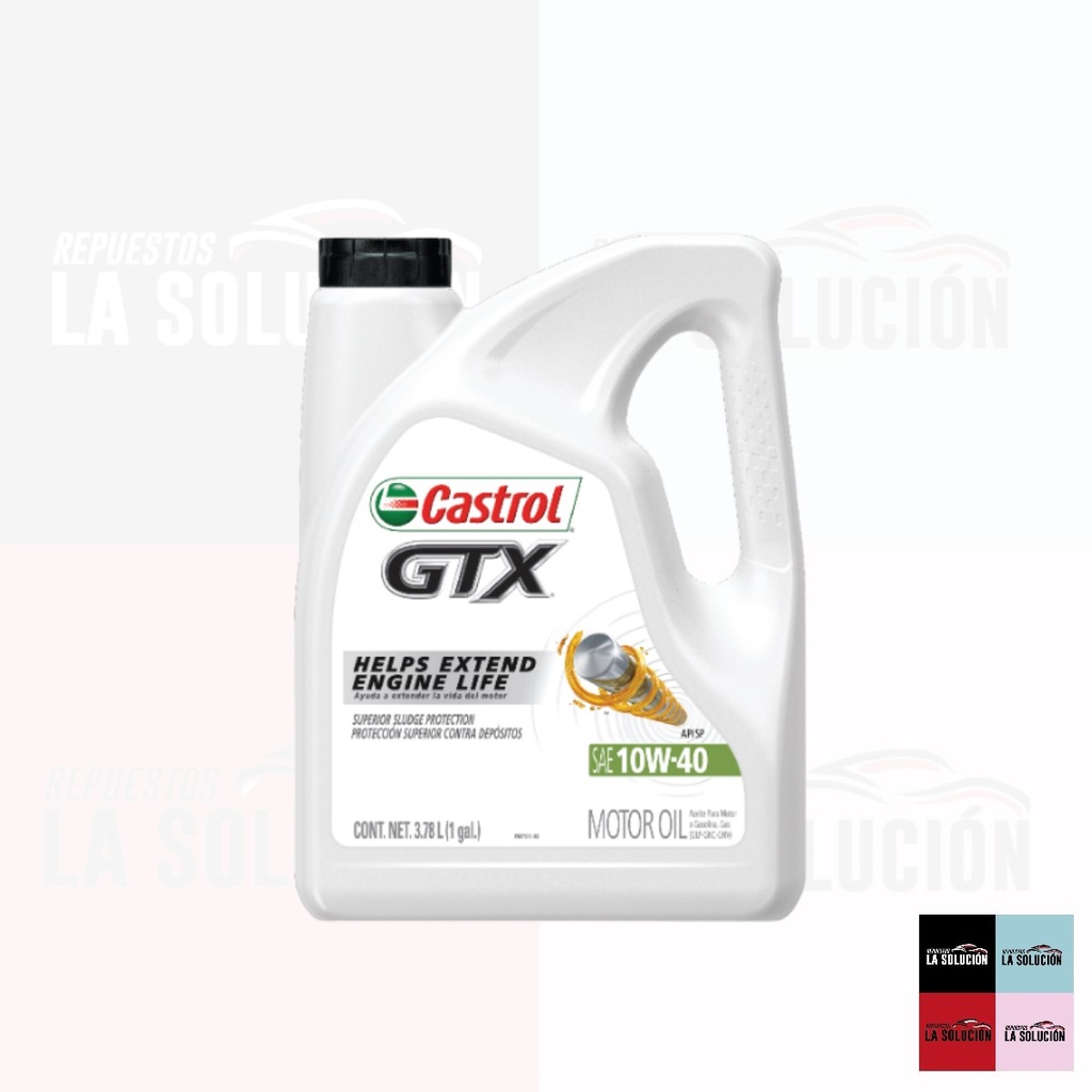 ACEITE CASTROL 10W40 4L  GTX GASOLINA UB00