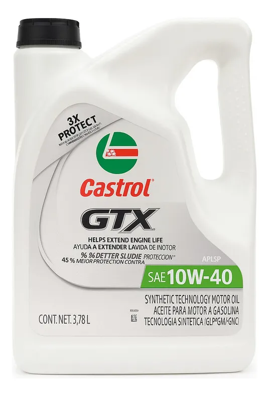 ACEITE CASTROL 10W40 4L  GTX GASOLINA UB00