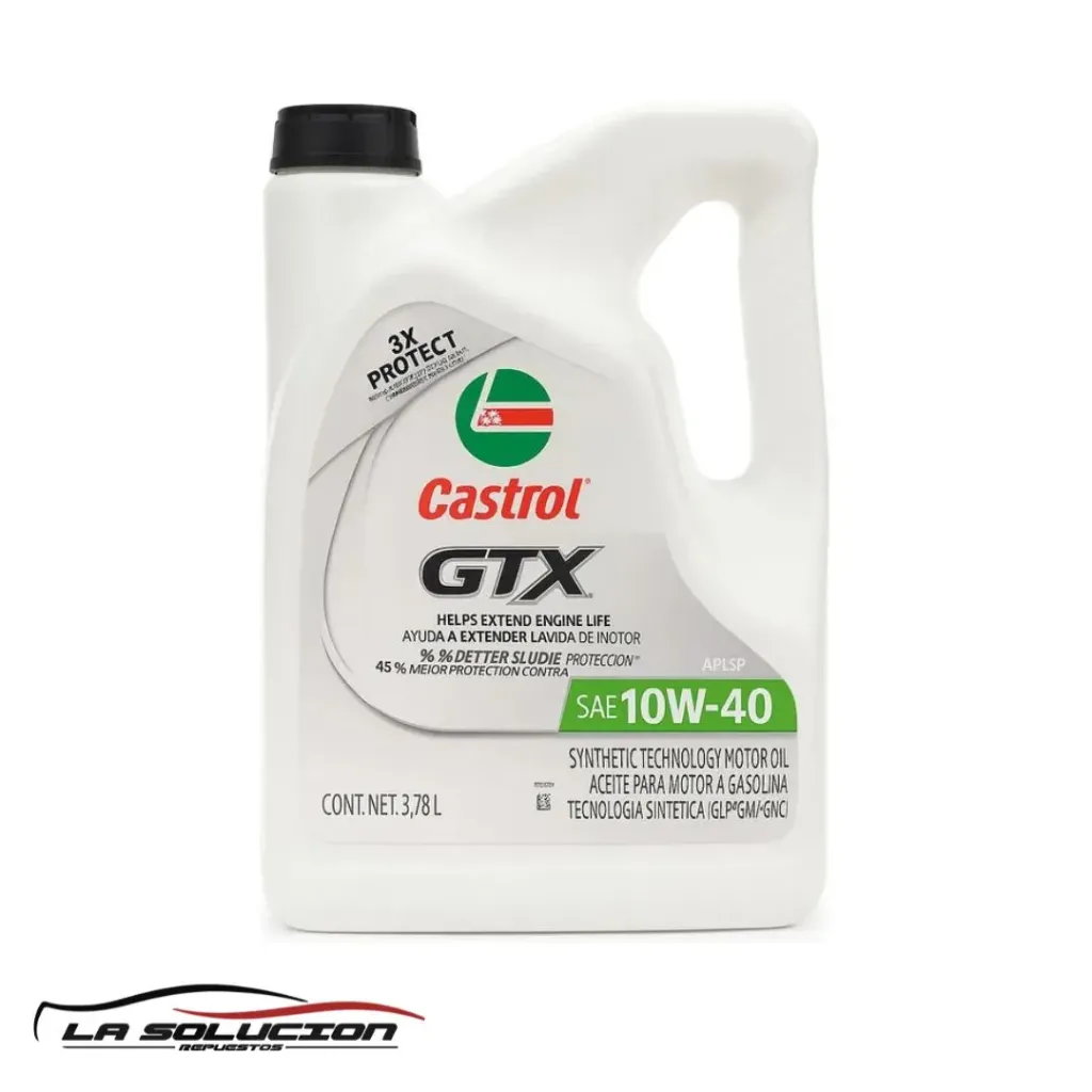 [5938] ACEITE CASTROL 10W40 GASOLINA 4 LITROS GTX