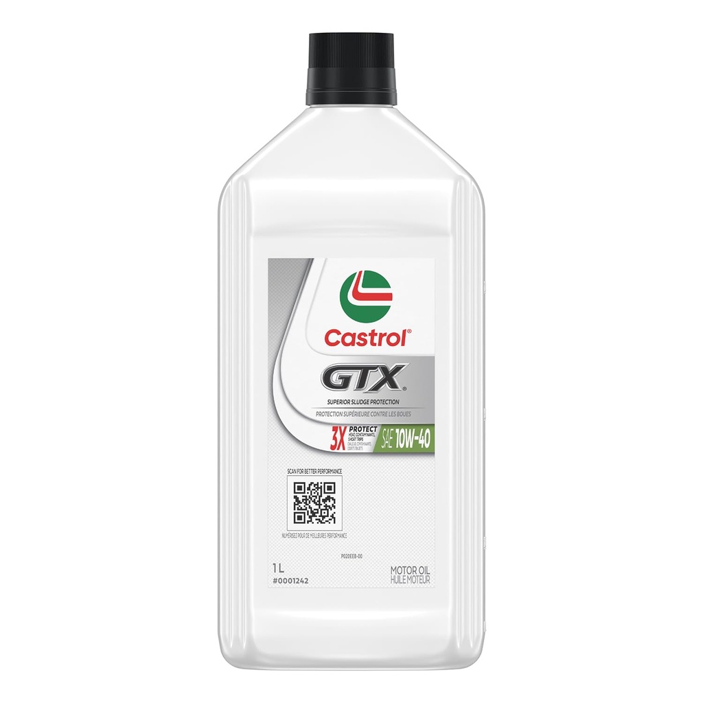 ACEITE CASTROL 10W40 GASOLINA 1 LITRO  GTX