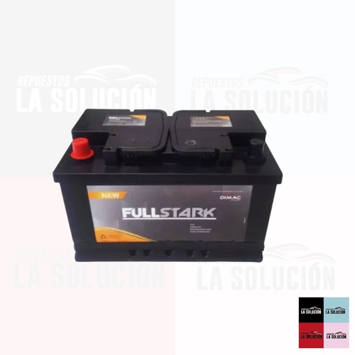 [11673] BATERIA 70 AMPERES FULLSTARK AMARILLA 608 CCA POSITIVO IZQUIERDO