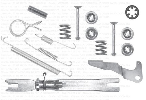 [12559] JUEGO ACCESORIOS FRENO TRASERO (TAMBOR) PEUGEOT PARTNER 03-12/CITROEN XSARA/BERLINGO MX IZQUIERDO  UB00