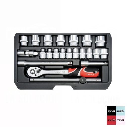 [13140] SET DADOS 3/8 PULGADAS 22 PIEZAS YATO