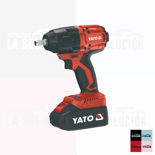 [13256] LLAVE IMPACTO INALAMBRICO 1/2PULG 18V 850 NM 2X2AH YATO UB00