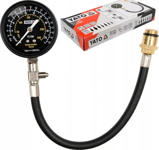 [13298] SET MEDIDOR DE PRESION DE COMPRESION YATO 2 PIEZAS