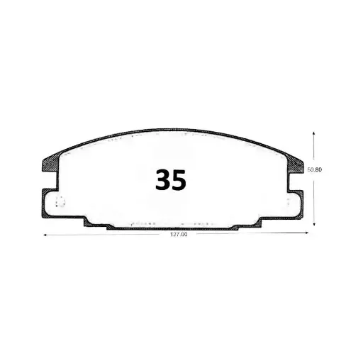 [13649] PASTILLA FRENO CHEVROLET LUV 89-05 127*51*16.3 MM POWER STOP TW (21889 GTX)