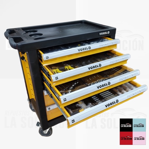 [13691] CARRO DE TRABAJO MOBIL 6 GAB C/HERRA VOREL YATO  (-20% TODO MEDIO DE PAGO)