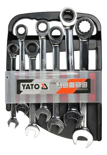 [13849] JUEGO LLAVES PUNTA-CORONA C/CHICHARRA 7 PIEZAS YATO