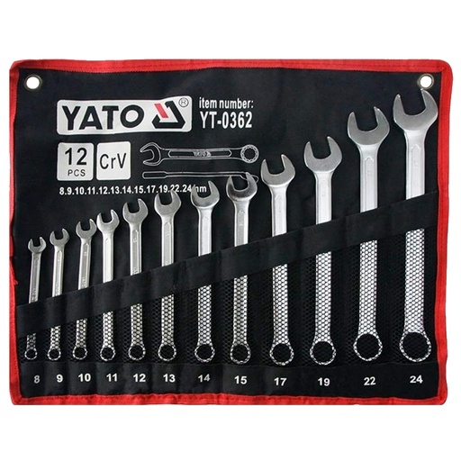 [14175] SET LLAVE PUNTA-CORONA 12 PIEZAS YATO