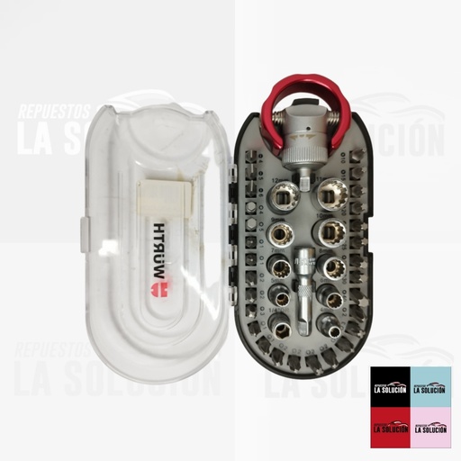 [16518] CONJUNTO HERRAMIENTA CARRACAS BITS Y VASOS CHRONOPH 40PCS WURTH UB00