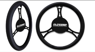 [17119] CUBRE VOLANTE TUBULAR UNIVERSAL 38-40CM CUERO NEGRO