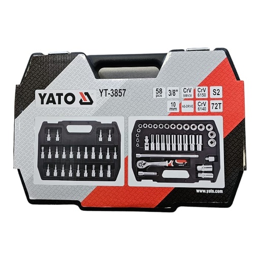 [18907] SET DADOS 3/8 PULG 58 PCS YATO