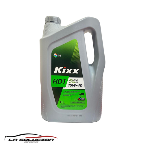 [20261] ACEITE KIXX 15W40 HD1 BENCINA Y DIESEL API CI-4/SL ACEA E7-12 6 LITROS