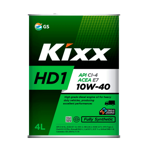 [20264] ACEITE KIXX 10W40 HD1 BENCINA Y DIESEL API CI-4/SL ACEA E7-12 4 LITROS