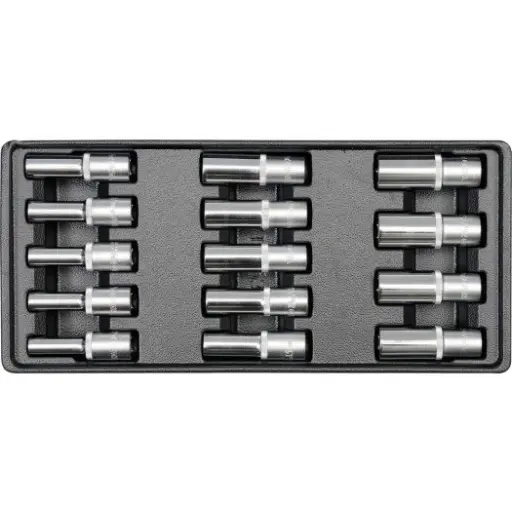 [21665] SET DADOS LARGOS HEXAGONAL 1/2 14 PIEZAS YATO