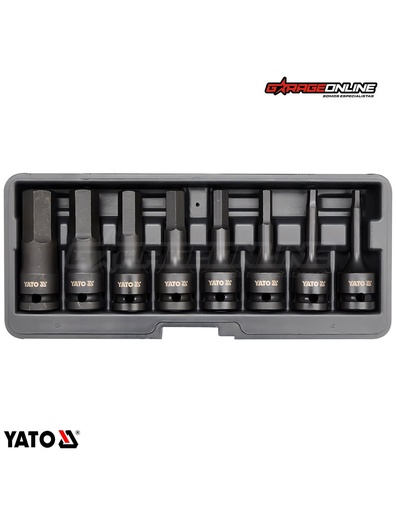 [21665] SET DADOS LARGOS HEXAGONAL 1/2 14PCS YATO