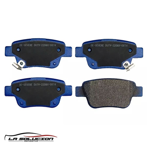 [22025] PASTILLA FRENO TOYOTA AVENSIS 2.0 03-15 102MM TRASERAS GTX