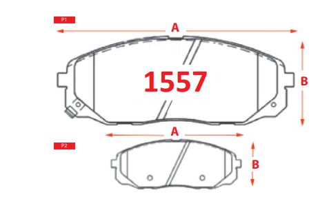 [22098] PASTILLA FRENO CHANGAN HUNTER 1.9 20-22 DELANTERAS ITAL-BRAKE 172.1MM GTX