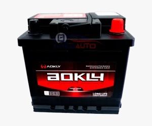 [22361] BATERIA 60 AMPERES AOKLY CCA600 POSITIVO DERECHO BORNE BAJO RELIEVE C/PESTAÑA (((¡¡TIPO 55!!)))(269)