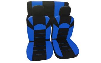[22446] CUBRE ASIENTO TELA NEGRO/AZUL