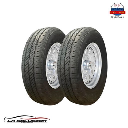 [PAR821] PAR DE NEUMATICOS 145 R13C  8 TELAS BRIGHTWAY